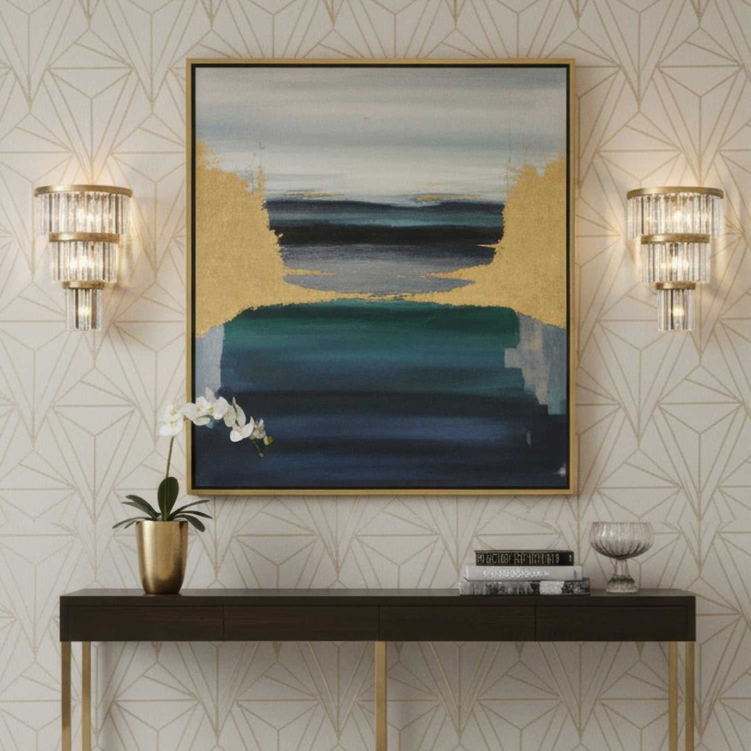 Social Club Six Light Wall Sconce in Havana Gold Varaluz