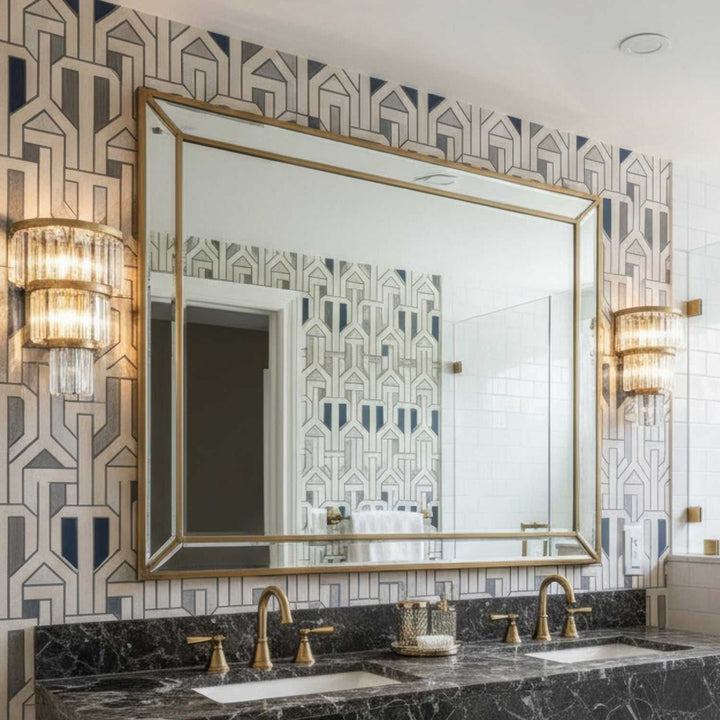 Social Club Six Light Wall Sconce in Havana Gold Varaluz