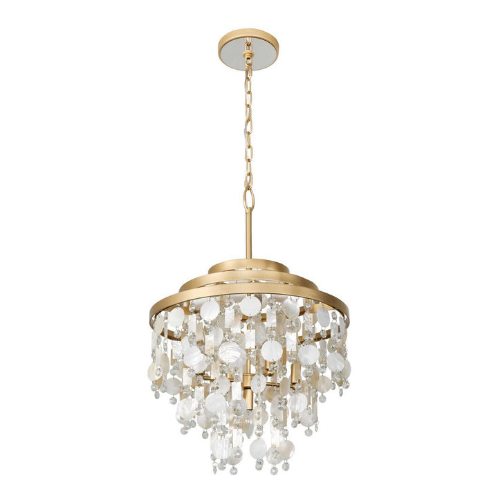 Kalani Five Light Chandelier in French Gold Varaluz