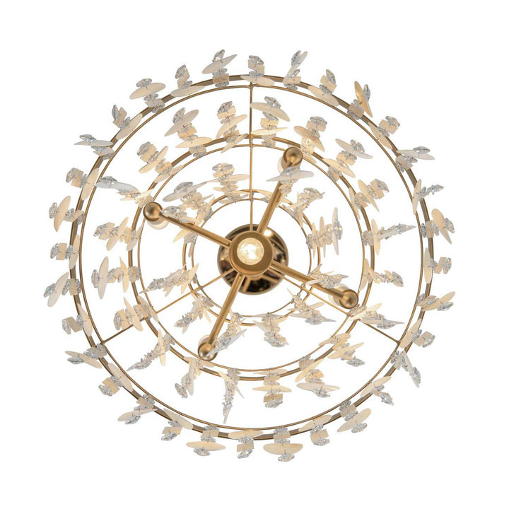 Kalani Five Light Chandelier in French Gold Varaluz