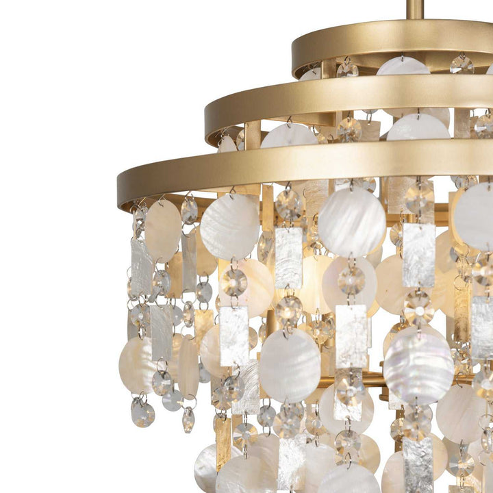 Kalani Five Light Chandelier in French Gold Varaluz