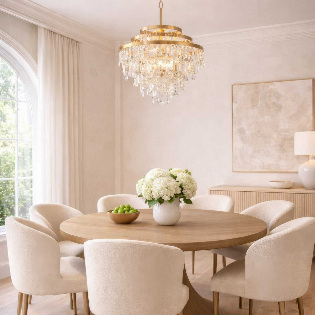 Kalani Five Light Chandelier in French Gold Varaluz