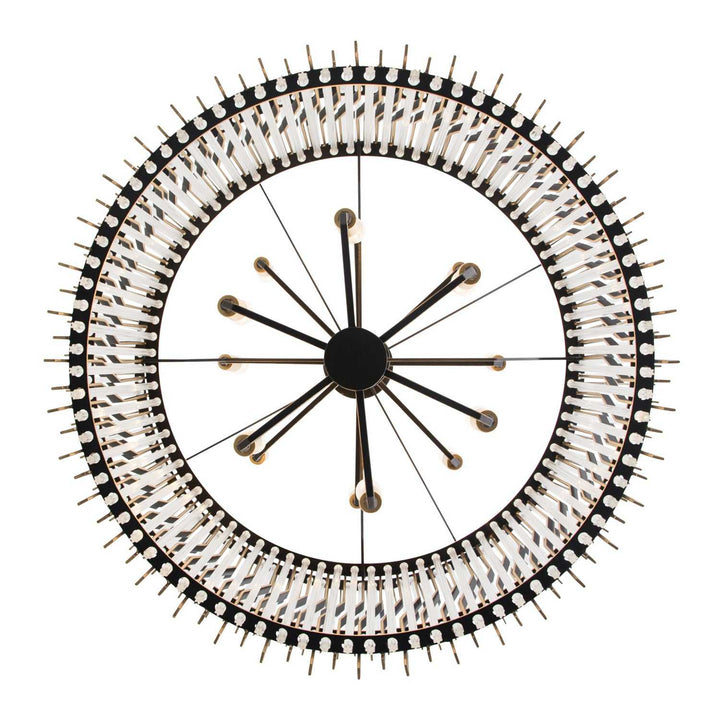 Park Row 14 Light Chandelier in Matte Black/French Gold Varaluz