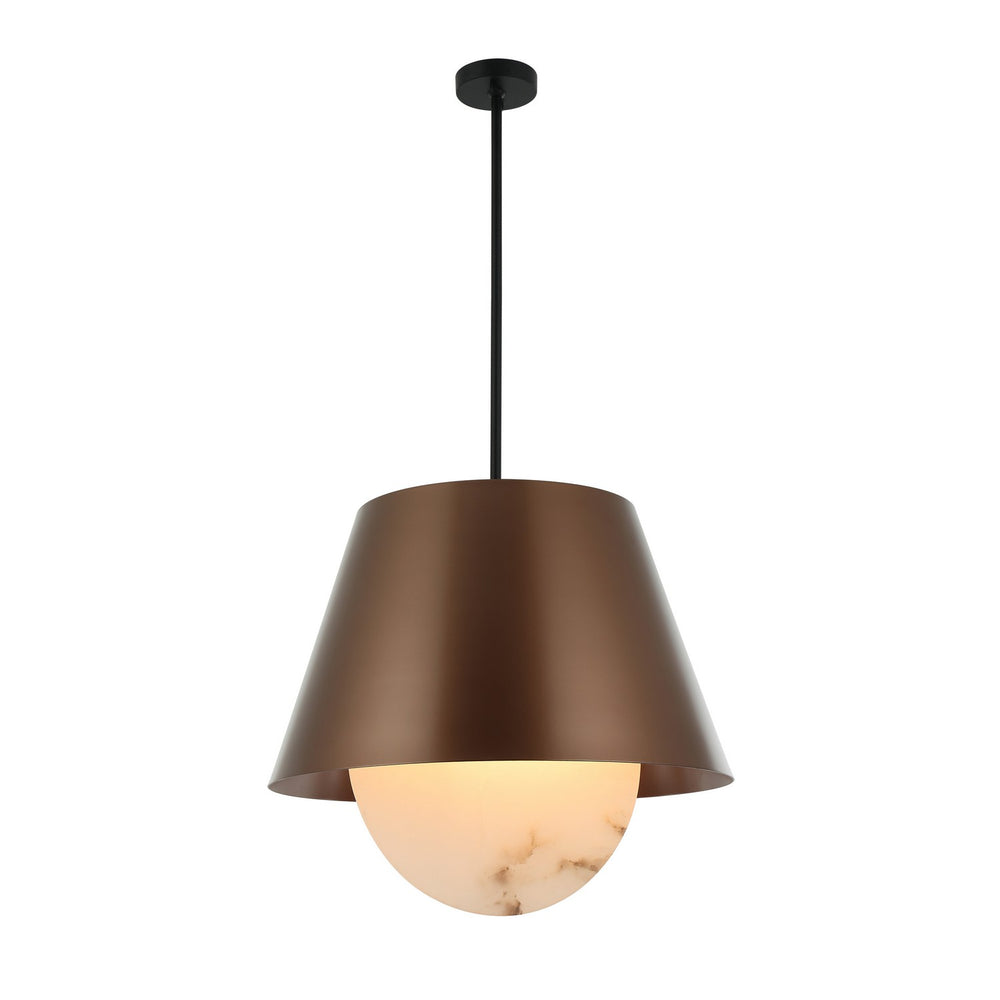 Varaluz - 529P06BGMB - Six Light Pendant - Rock On - Brontourage/Matte Black