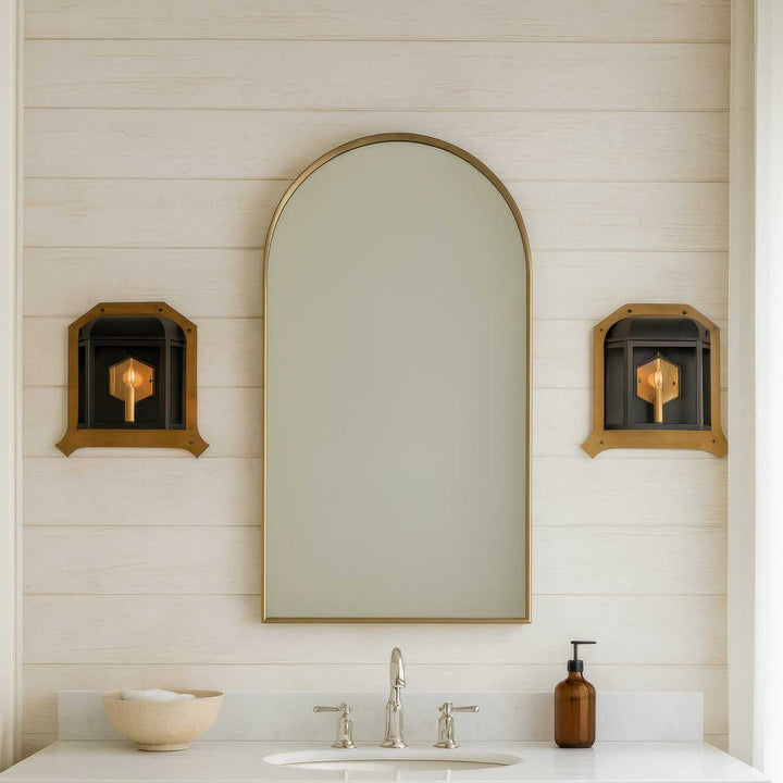 Gaslighter One Light Wall Sconce in Blackened Zinc/Heritage Bronze Varaluz