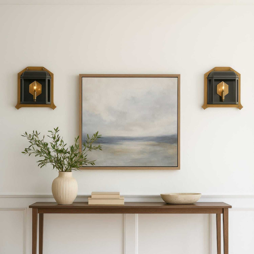 Gaslighter One Light Wall Sconce in Blackened Zinc/Heritage Bronze Varaluz
