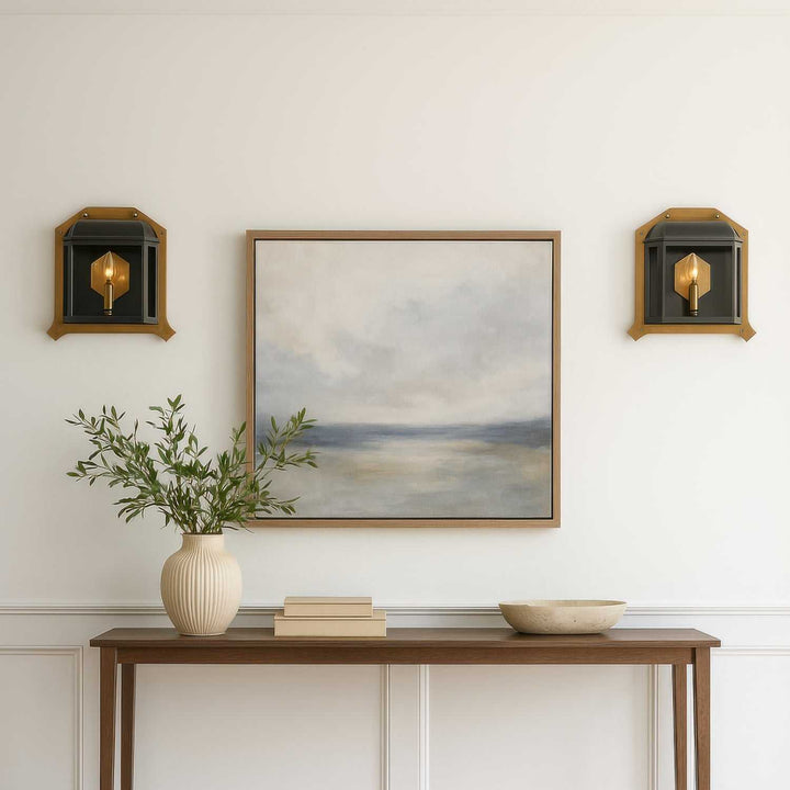 Gaslighter One Light Wall Sconce in Blackened Zinc/Heritage Bronze Varaluz