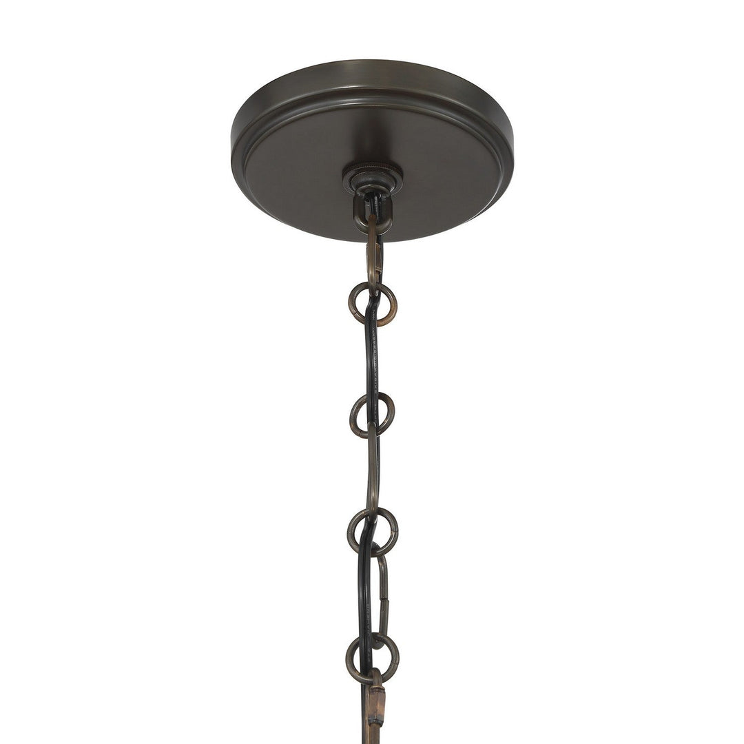 Andover Four Light Chandelier in Mediterranean Bronze and Riviera Brass Savoy House