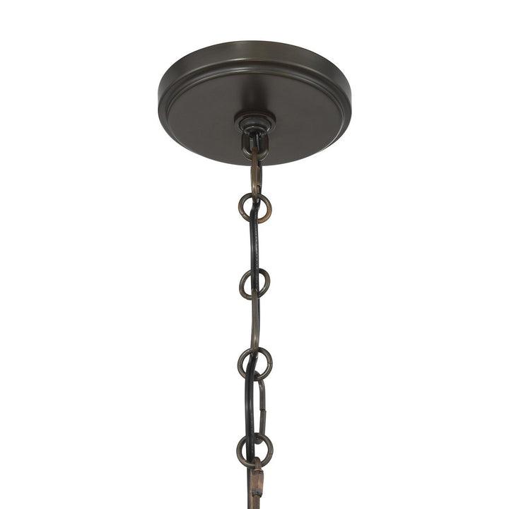 Andover Four Light Chandelier in Mediterranean Bronze and Riviera Brass Savoy House