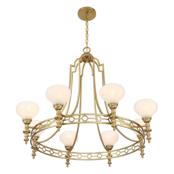 Savoy House - 1-1605-8-322 - Eight Light Chandelier - Allston - Warm Brass