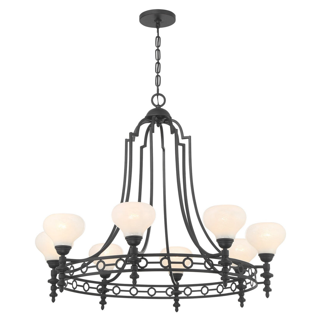 Savoy House - 1-1605-8-89 - Eight Light Chandelier - Allston - Matte Black
