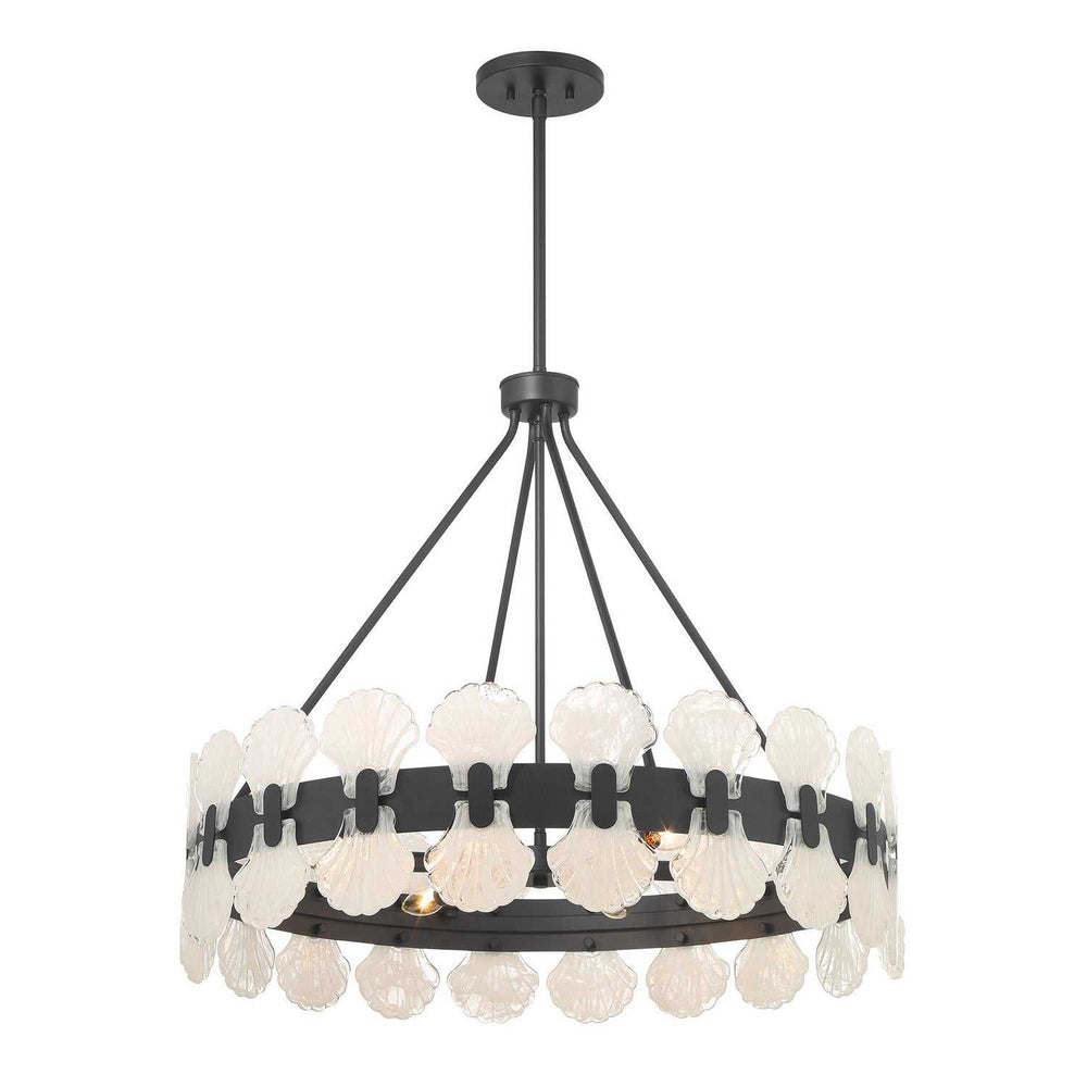 Bancroft Six Light Chandelier in Matte Black Savoy House