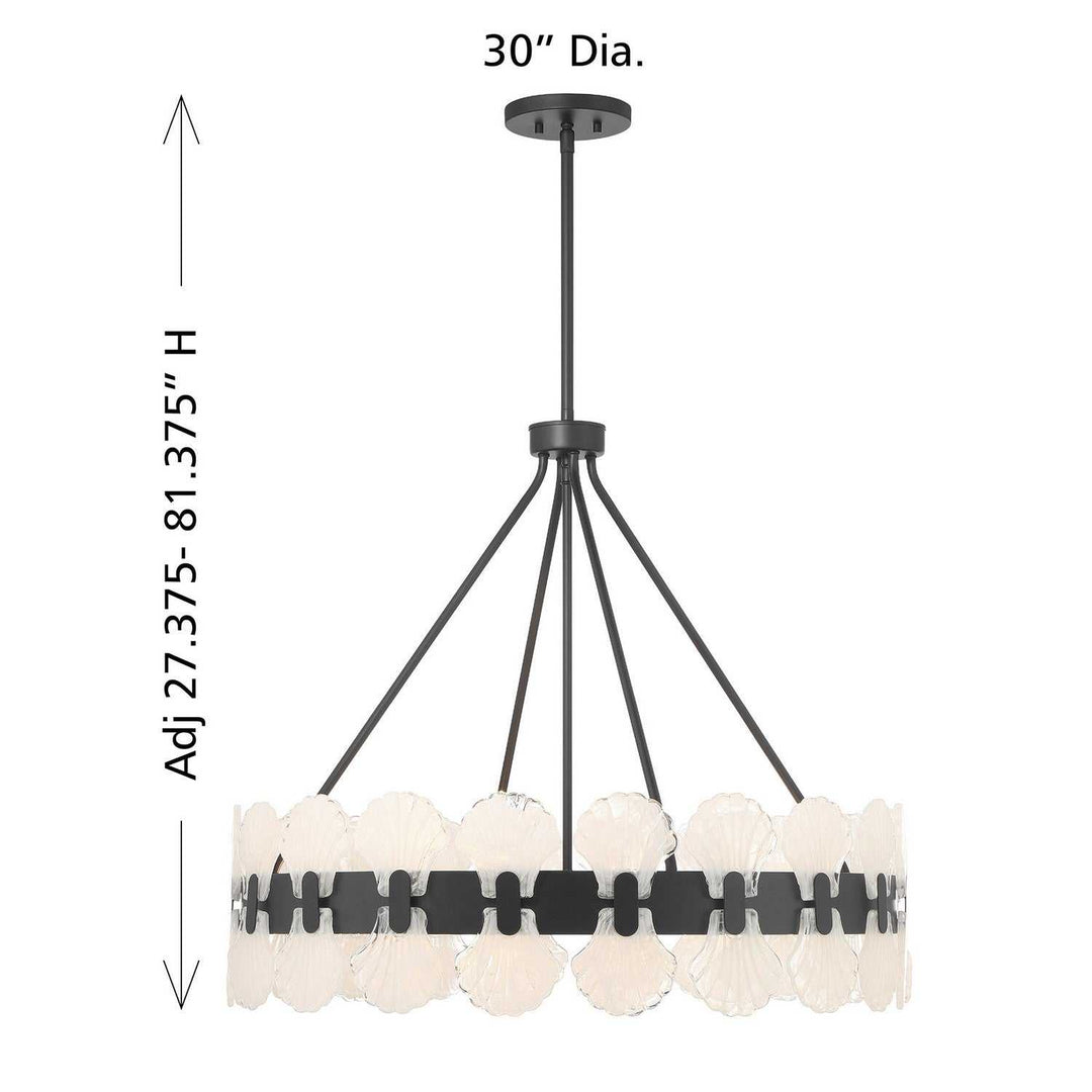 Savoy House - 1-3605-6-89 - Six Light Chandelier - Bancroft - Matte Black