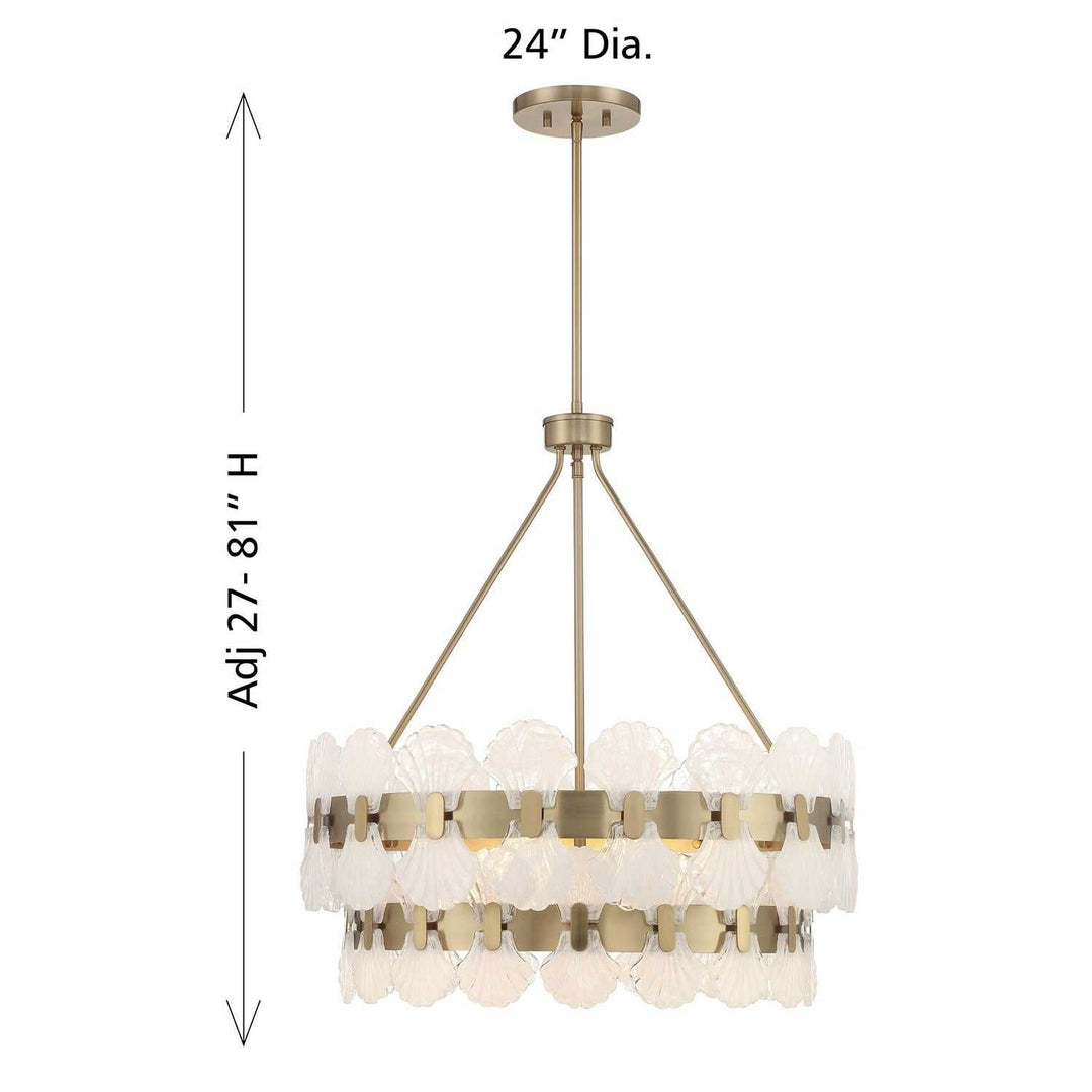 Savoy House - 1-3606-5-127 - Five Light Chandelier - Bancroft - Noble Brass