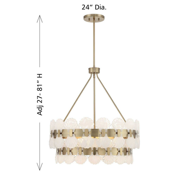 Savoy House - 1-3606-5-127 - Five Light Chandelier - Bancroft - Noble Brass