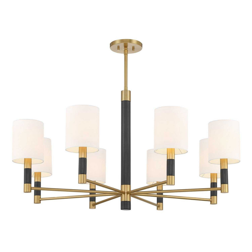 Conrad Eight Light Chandelier in Warm Brass Savoy House