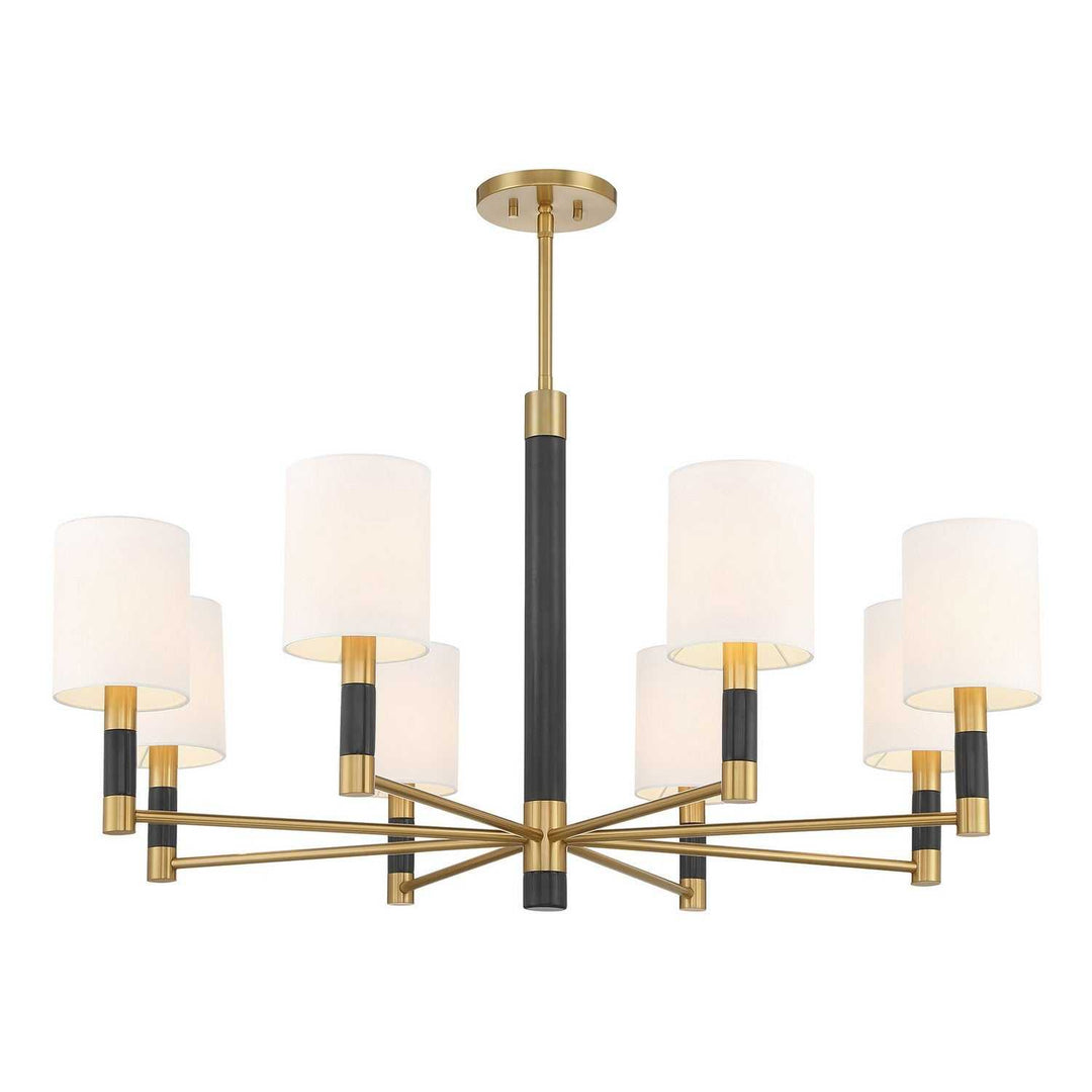 Conrad Eight Light Chandelier in Warm Brass Savoy House