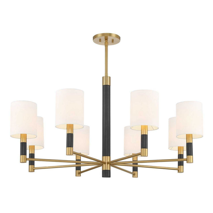 Conrad Eight Light Chandelier in Warm Brass Savoy House