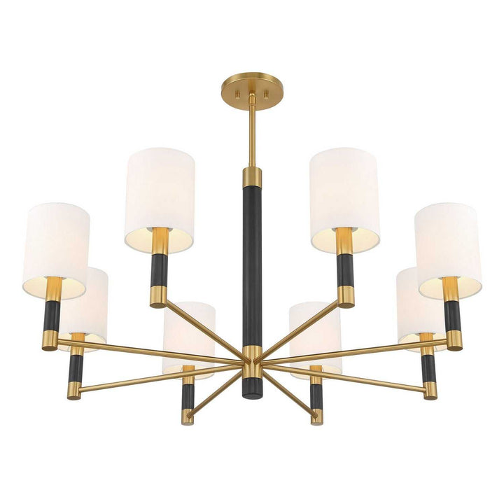 Conrad Eight Light Chandelier in Warm Brass Savoy House