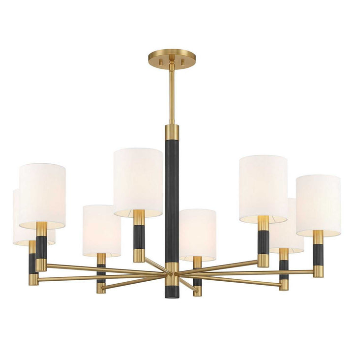 Conrad Eight Light Chandelier in Warm Brass Savoy House