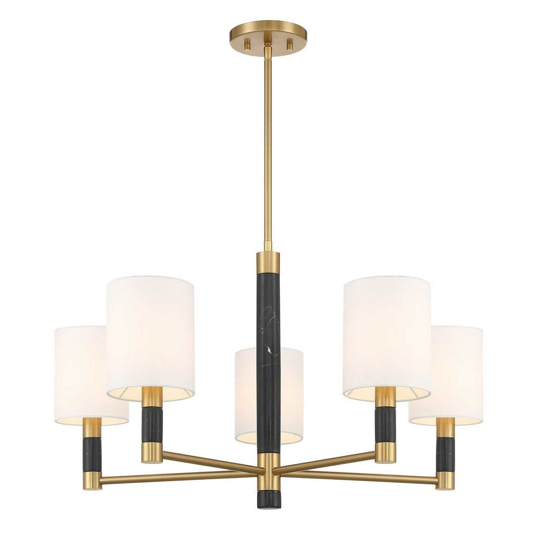Savoy House - 1-4606-5-322 - Five Light Chandelier - Conrad - Warm Brass
