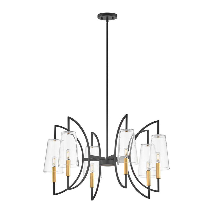 Savoy House - 1-7168-6-143 - Six Light Chandelier - Hanley - Matte Black/Warm Brass