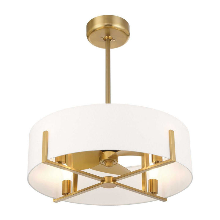 Mansell LED Fan D'Lier in Warm Brass Savoy House
