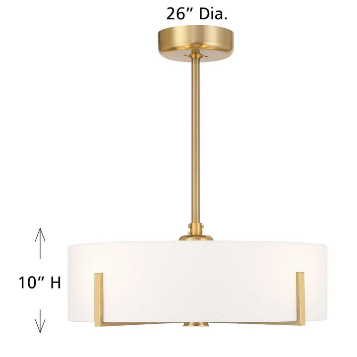 Mansell LED Fan D'Lier in Warm Brass Savoy House