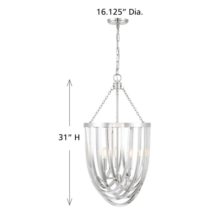 Savoy House - 3-2999-3-109 - Three Light Pendant - Jennings - Polished Nickel