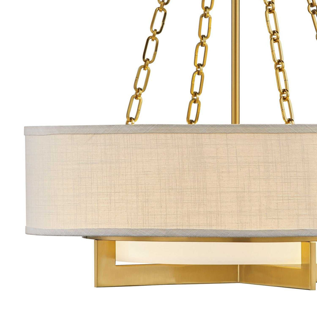 Savoy House - 7-4999-4-322 - Four Light Pendant - Brentwood - Warm Brass