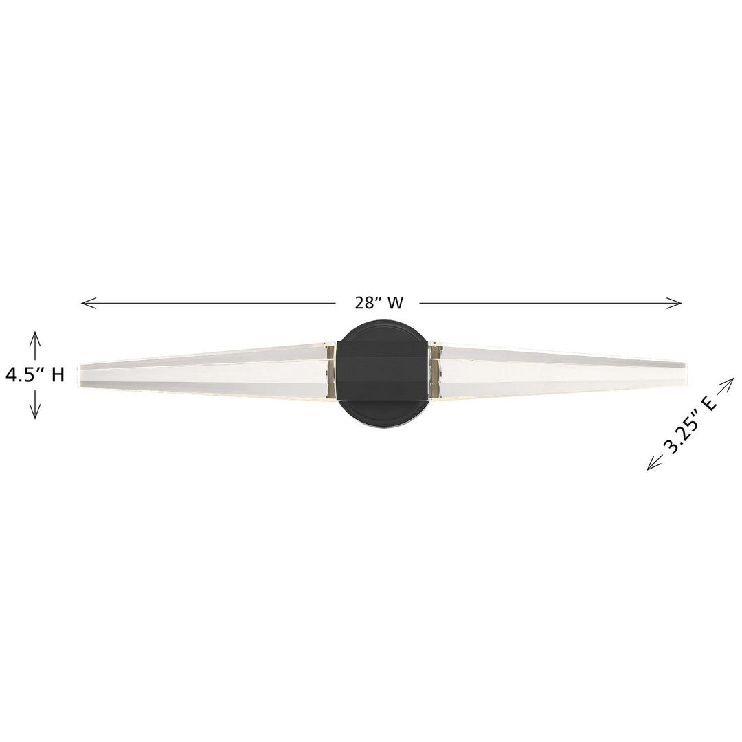 Beaumont LED Bathroom Vanity in Black Lustre Savoy House