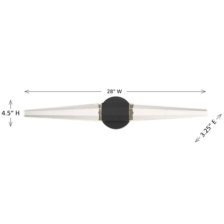 Beaumont LED Bathroom Vanity in Black Lustre Savoy House