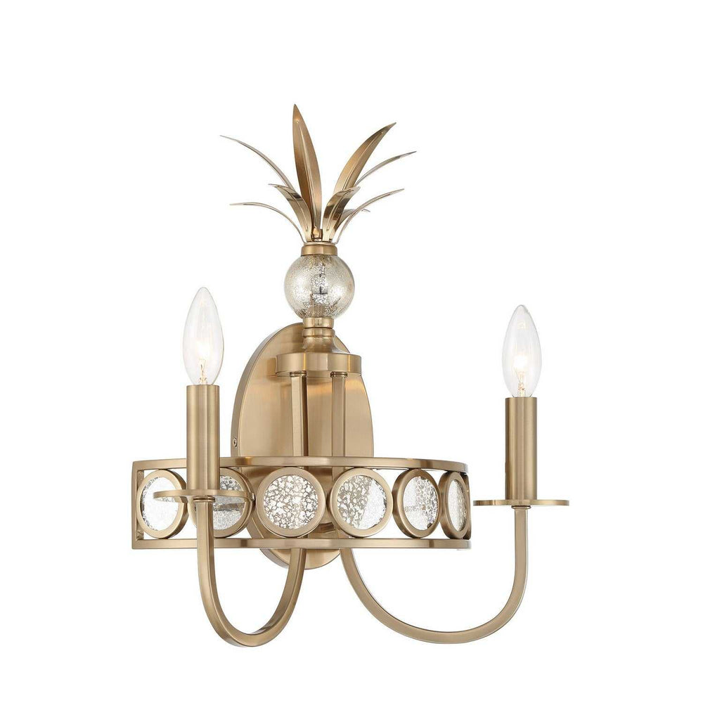 Hearst Two Light Wall Sconce in Noble Brass Savoy House
