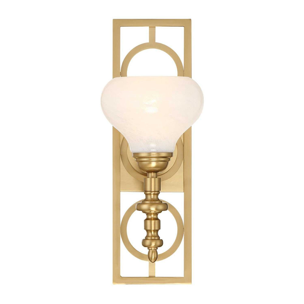 Allston One Light Wall Sconce in Warm Brass Savoy House