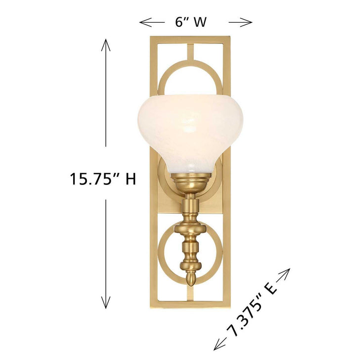 Savoy House - 9-1607-1-322 - One Light Wall Sconce - Allston - Warm Brass