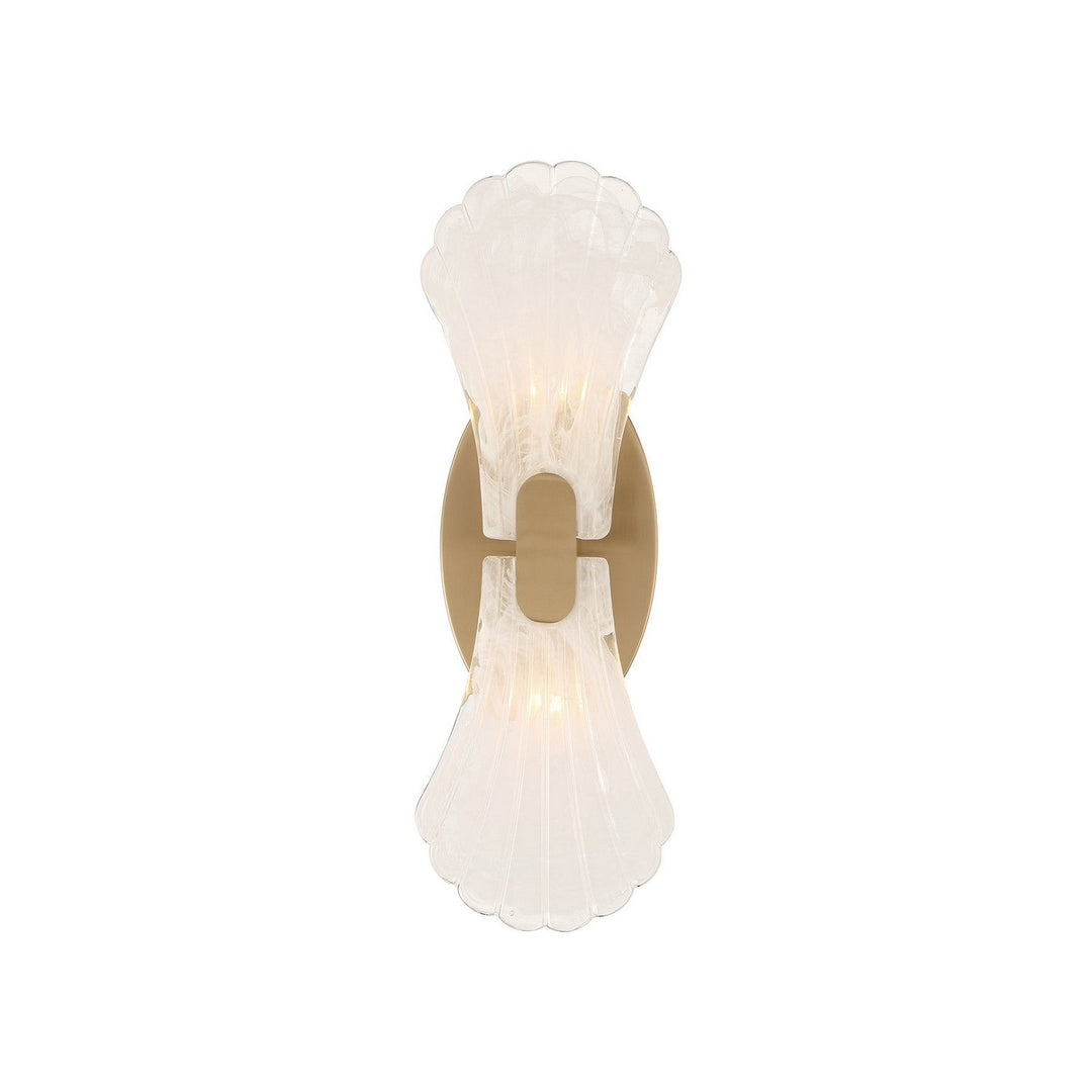 Bancroft Two Light Wall Sconce in Noble Brass Savoy House