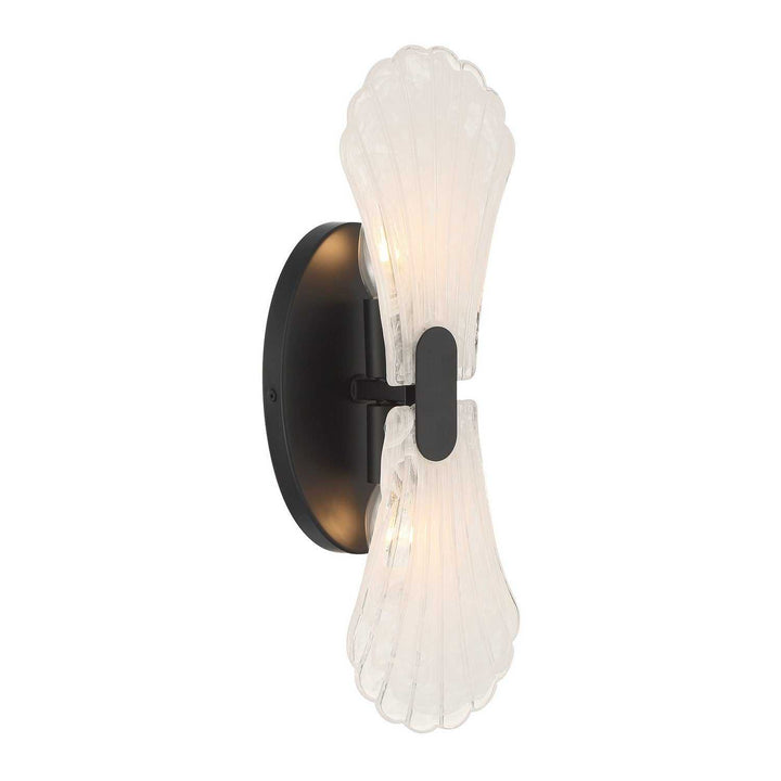 Bancroft Two Light Wall Sconce in Matte Black Savoy House