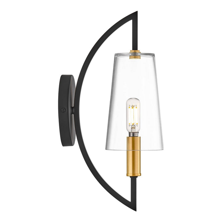 Savoy House - 9-7167-1-143 - One Light Wall Sconce - Hanley - Matte Black/Warm Brass