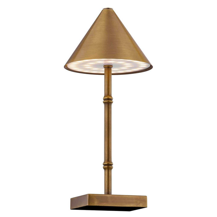 Mae LED Table Lamp in Brass Bamboo Savoy House