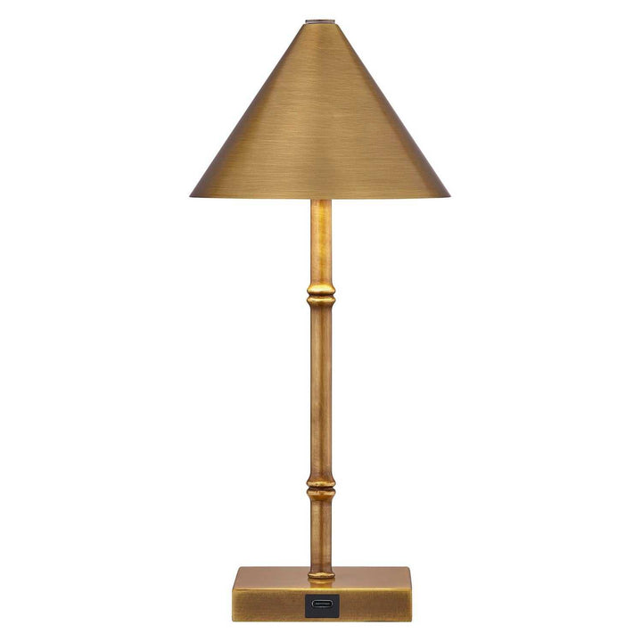 Mae LED Table Lamp in Brass Bamboo Savoy House
