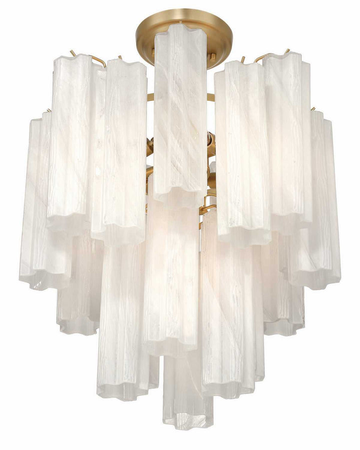 Sophia Five Light Semi Flush Mount in Brushed Brass Artcraft Canada