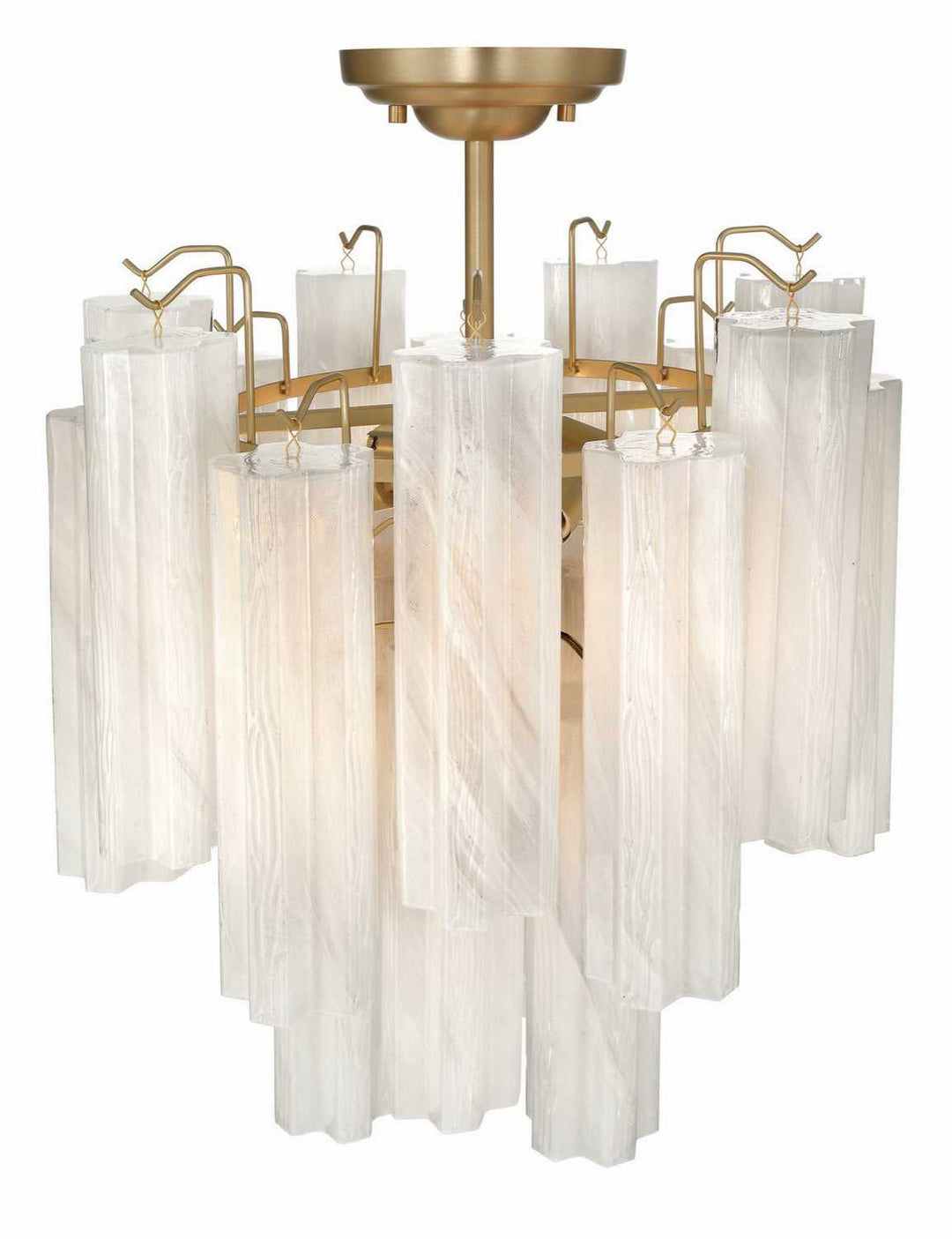 Sophia Five Light Semi Flush Mount in Brushed Brass Artcraft Canada