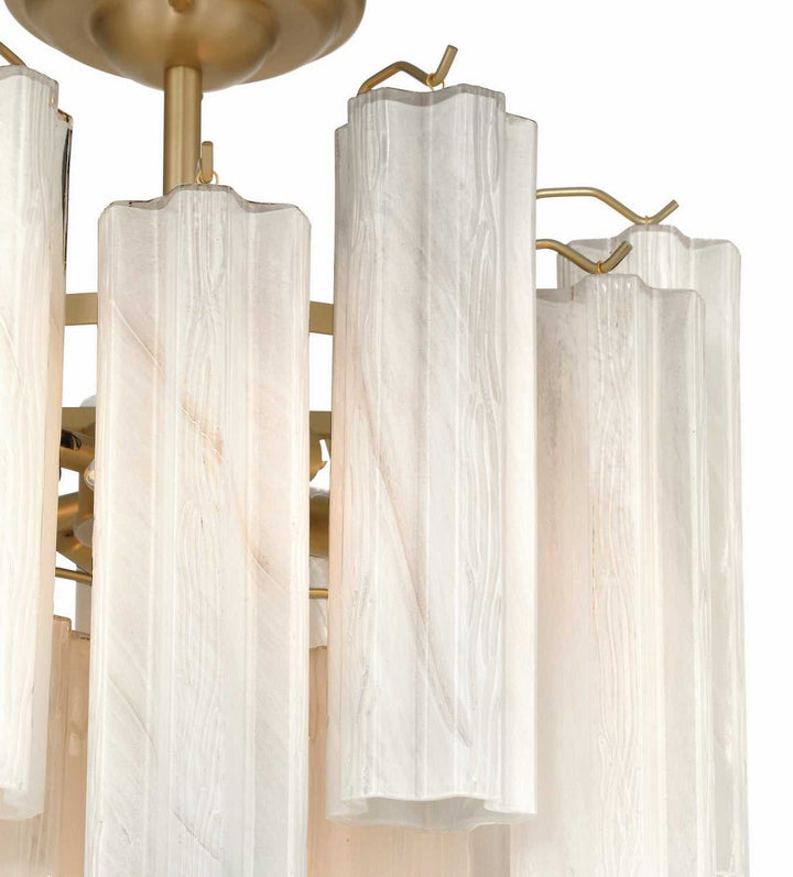 Sophia Five Light Semi Flush Mount in Brushed Brass Artcraft Canada