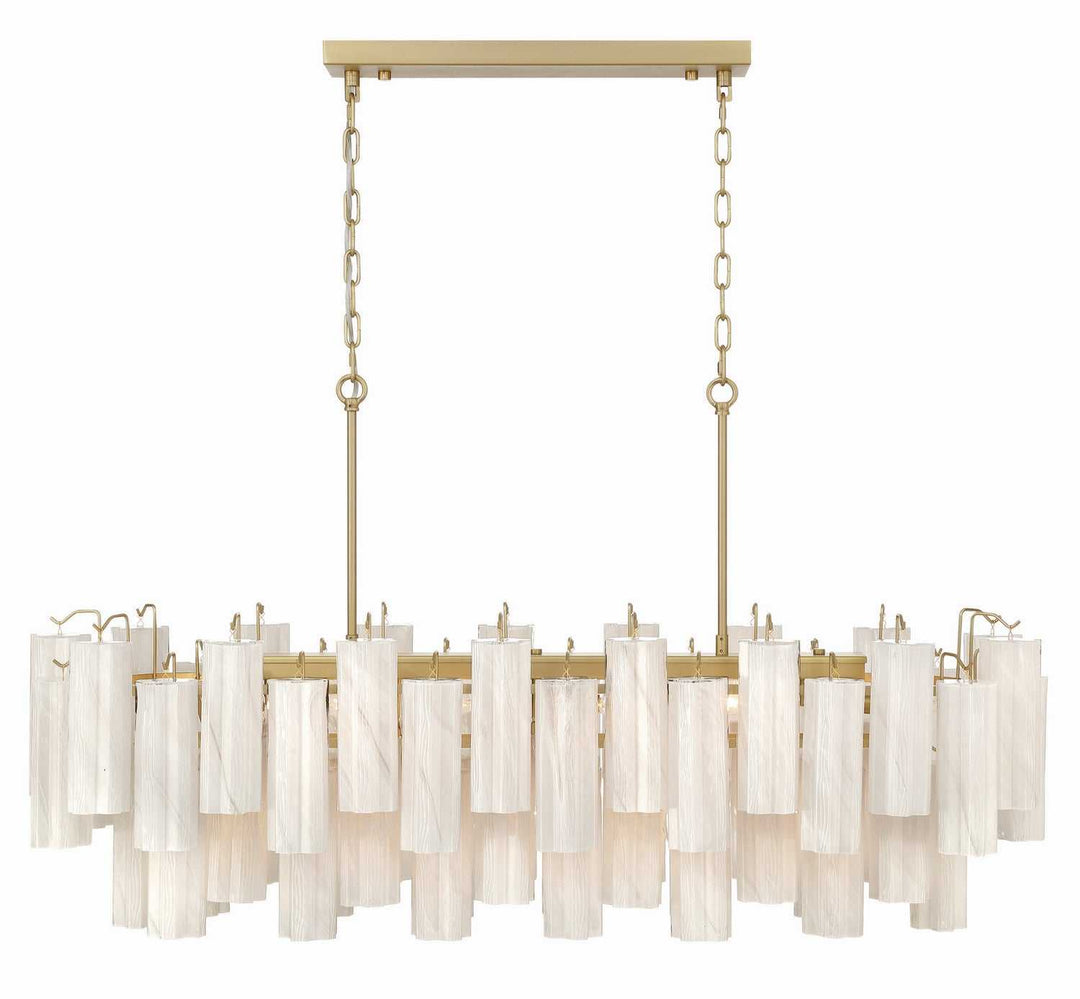 Sophia 16 Light Island Pendant in Brushed Brass Artcraft Canada