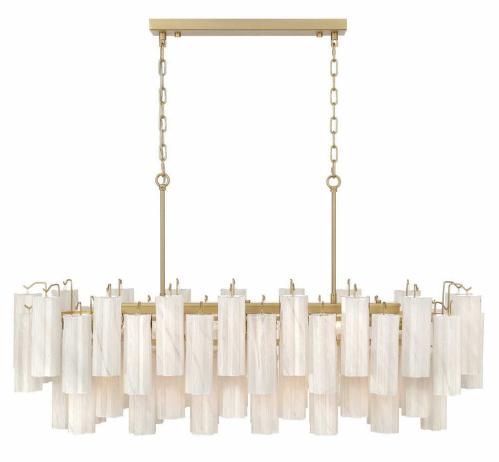 Sophia 16 Light Island Pendant in Brushed Brass Artcraft Canada