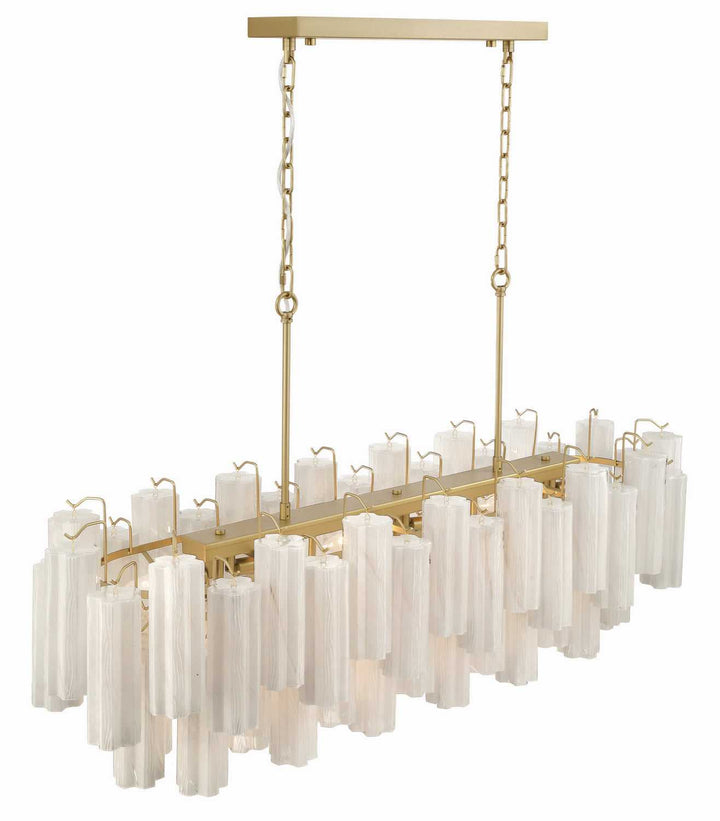 Sophia 16 Light Island Pendant in Brushed Brass Artcraft Canada