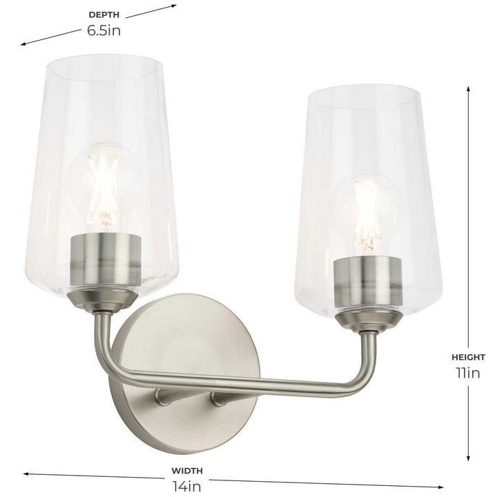 Progress Canada - P300540-009 - Two Light Bath & Vanity - Celino - Brushed Nickel