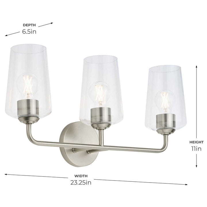 Progress Canada - P300541-009 - Three Light Bath & Vanity - Celino - Brushed Nickel