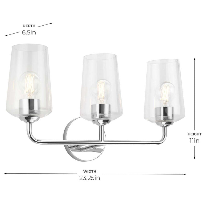 Progress Canada - P300541-015 - Three Light Bath & Vanity - Celino - Polished Chrome