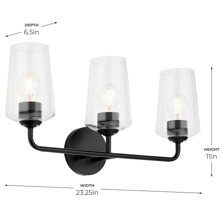 Progress Canada - P300541-031 - Three Light Bath & Vanity - Celino - Black